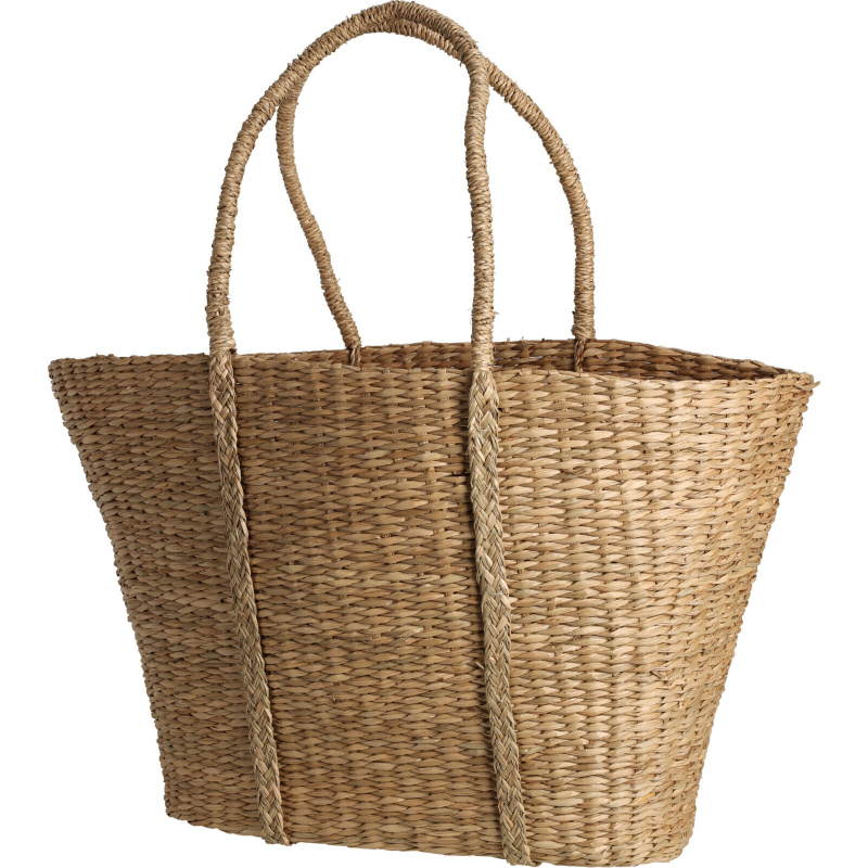 Home Styling Collection Velká plážová taška z mořské trávy, 57 x 14 x 30 cm hnědý