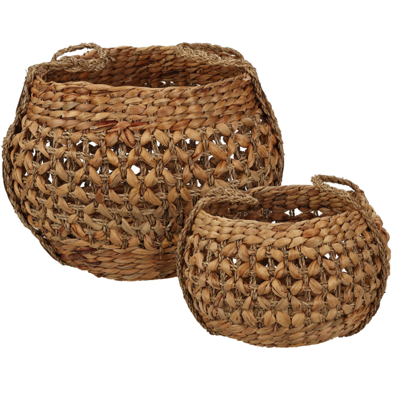 Home Styling Collection Pletené koše z mořské trávy, přírodní, 2 kusy hnědá