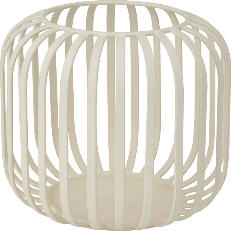 Home Styling Collection Malá kovová minimalistická lucerna, Ø 15 x 13 cm, bílá bílý