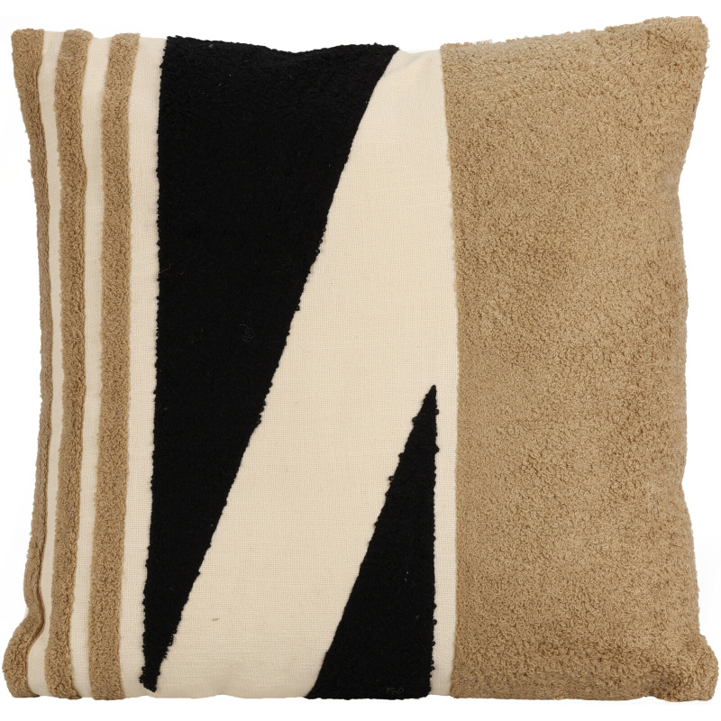 Home Styling Collection Dekorační polštář s geometrickým vzorem, 45 x 45 cm béžová
