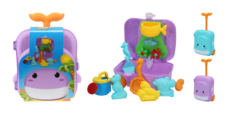 Kufřík s formičkami na písek – sada 7 dílů, mix barev