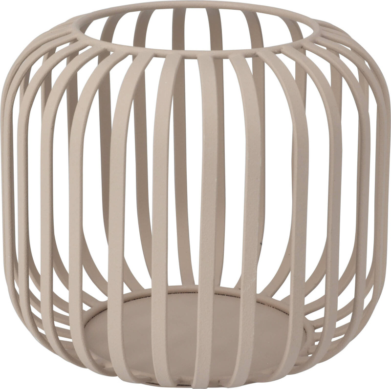 Home Styling Collection Malá kovová minimalistická lucerna, Ø 15 x 13 cm béžová