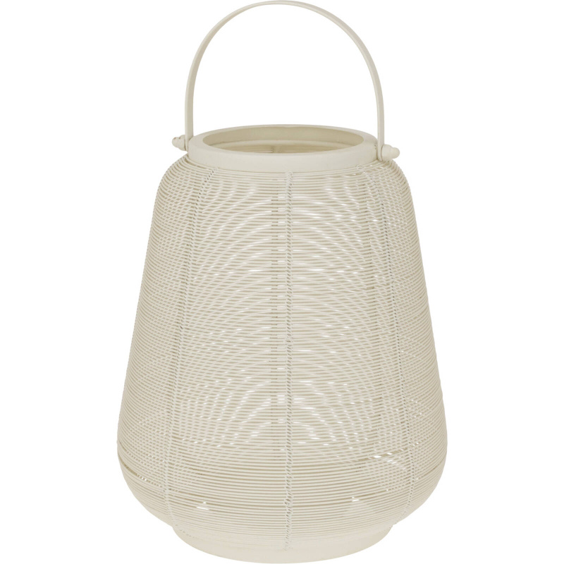 Home Styling Collection Lucerna s kovovým držákem, 16 x 19 cm bílá