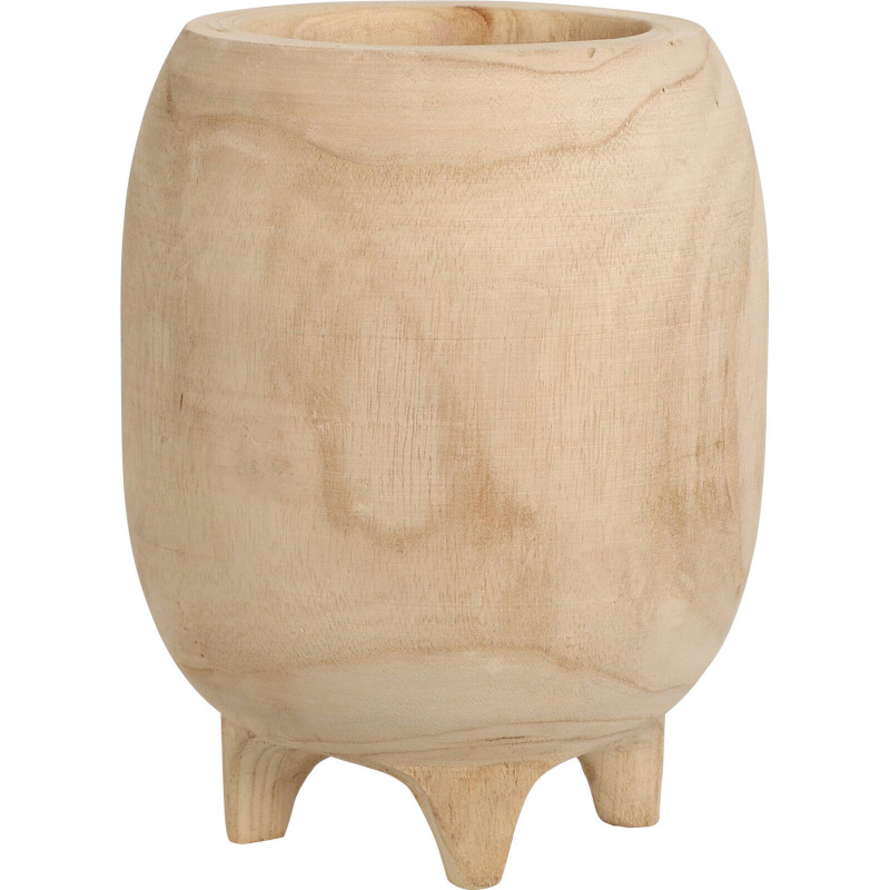 Home Styling Collection Květináč na nohou, paulovniové dřevo, 20 cm béžová
