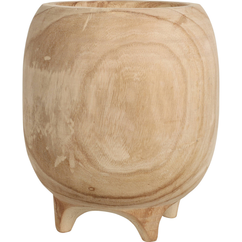 Home Styling Collection Květináč na nohou, paulovniové dřevo, 27 cm béžová