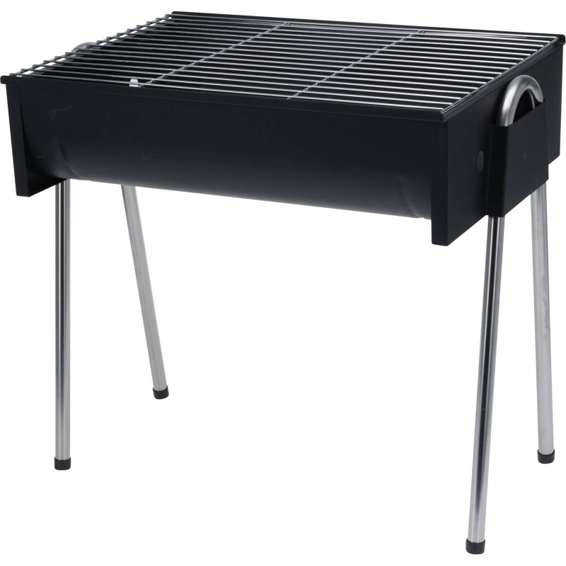 ProGarden Obdélníkový gril na vysokých nohou, 48 cm černá