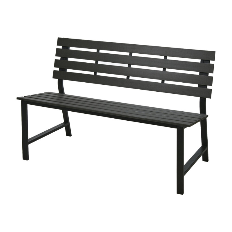 ProGarden Zahradní lavice, 125 x 60 x 81 cm černá