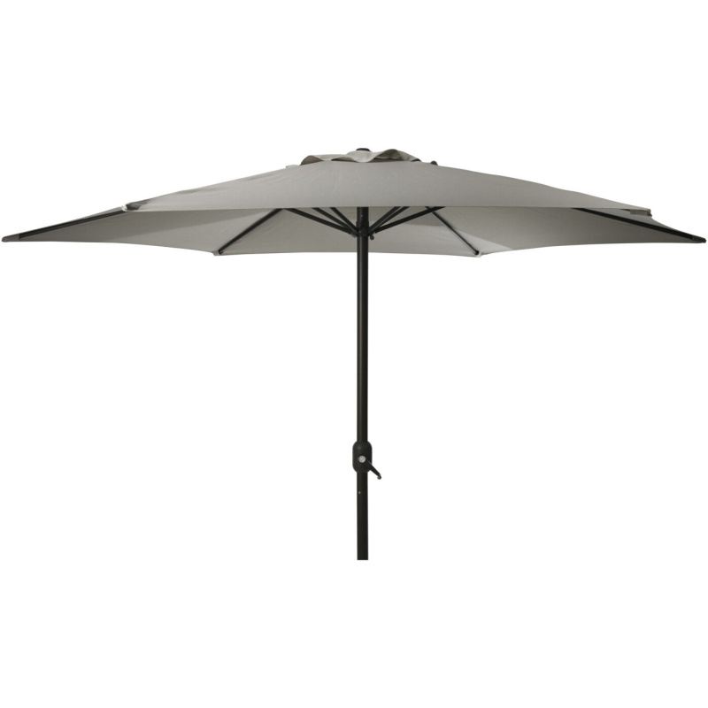 ProGarden Velký zahradní slunečník, Ø 300 cm, šedý šedá