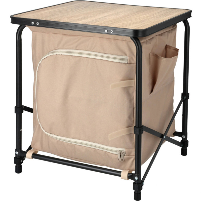 Redcliffs Outdoor Kempingový stolek s textilním organizérem béžová 84372