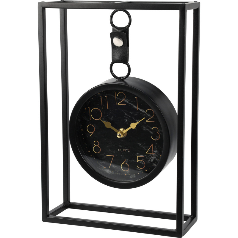 Home Styling Collection Nástěnné hodiny, kovová konstrukce, 21 x 31 cm černá