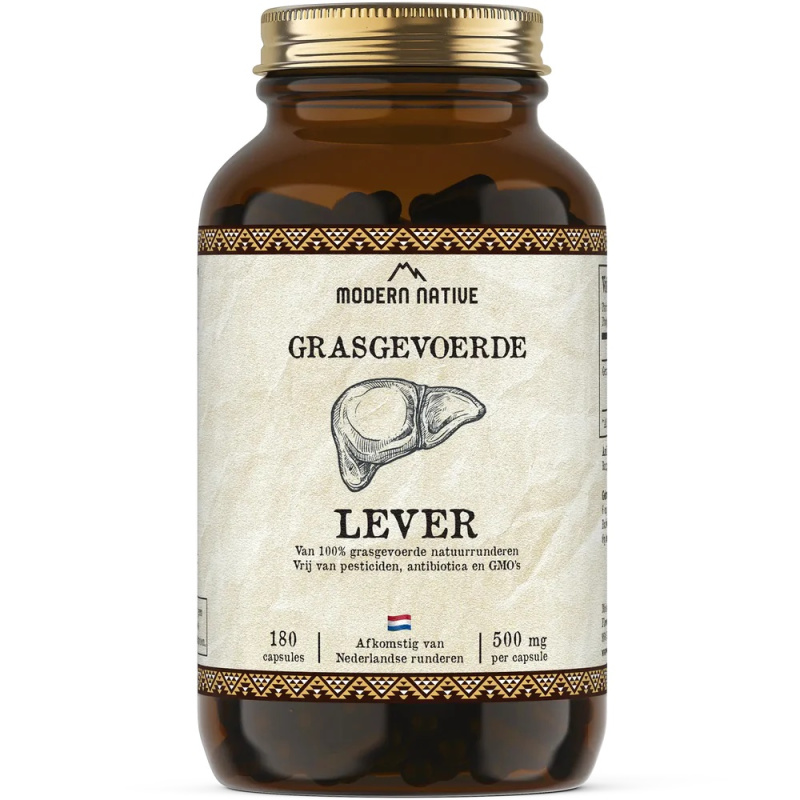 Modern Native Lever Sušená hovězí játra v kapslích, 500 mg, 180ks