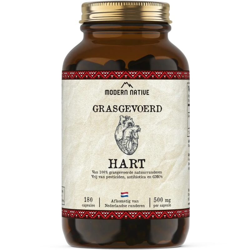 Modern Native Hart Sušené hovězí srdce v kapslích, 500 mg, 180ks