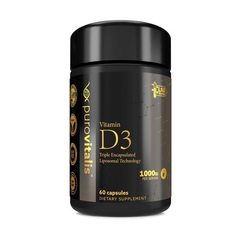 Purovitalis Liposomální Vitamin D3 2000IU, 60 kapslí