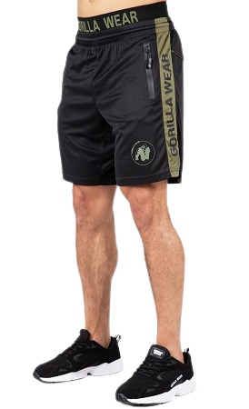 Gorilla Wear Pánské šortky Atlanta černá/zelená - XXL/3XL