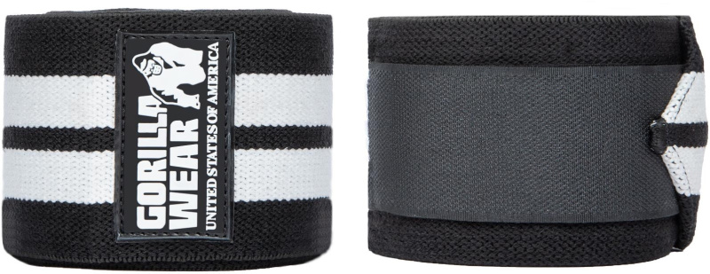 Gorilla Wear Kolenní bandáže 2 m - černá/bílá