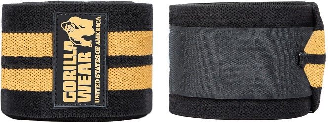 Gorilla Wear Kolenní bandáže 2 m - černá/zlatá