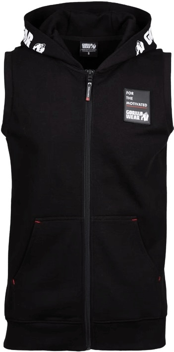 Gorilla Wear Pánska mikina bez rukávu Milwaukee S/L na zip Černá - XL