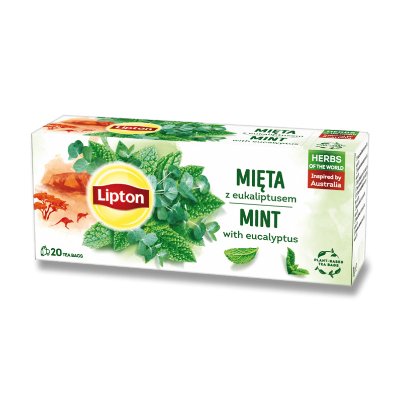 Bylinný čaj Lipton - máta a citrusové ovoce, 20x 1,3 g