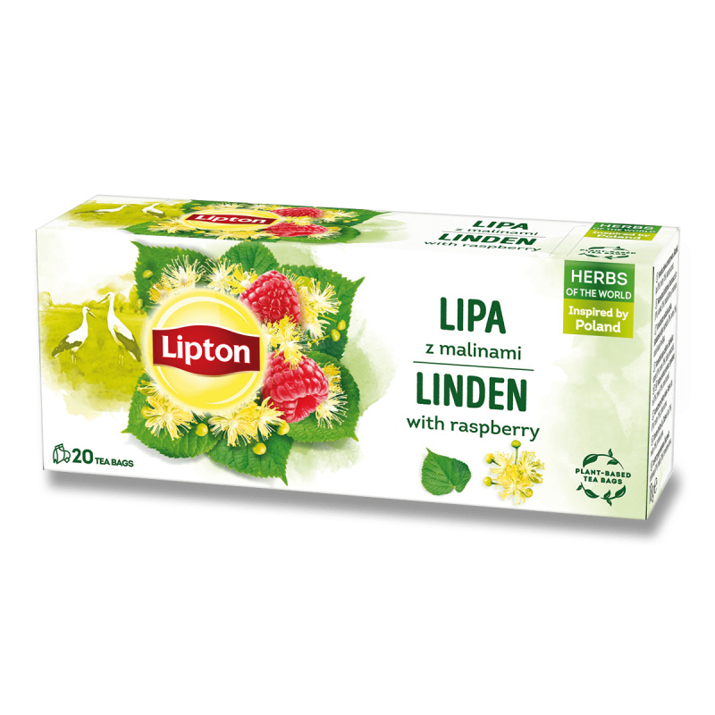 Lipton Herbs of the World - bylinný čaj - lípa a malina