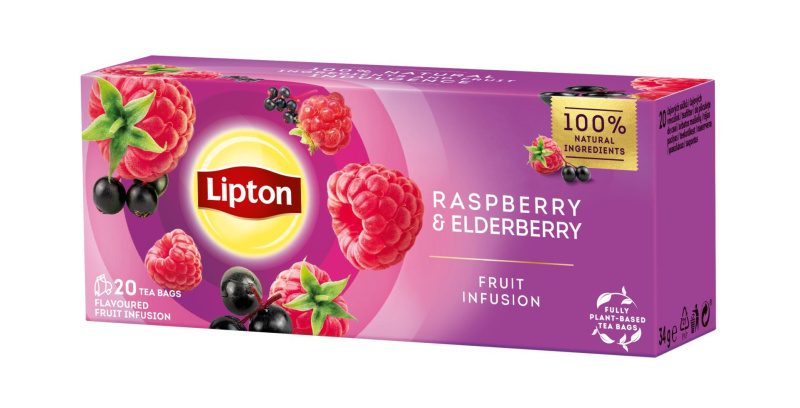 Ovocný čaj Lipton -černý bez, 20x 1,7 g
