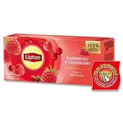 Lipton Ovocný čaj Liton - malina a brusinka, 20x 1,6 g