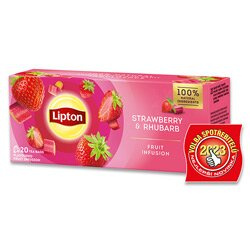 Ovocný čaj Lipton - jahoda a rebarbora, 20x 1,7 g