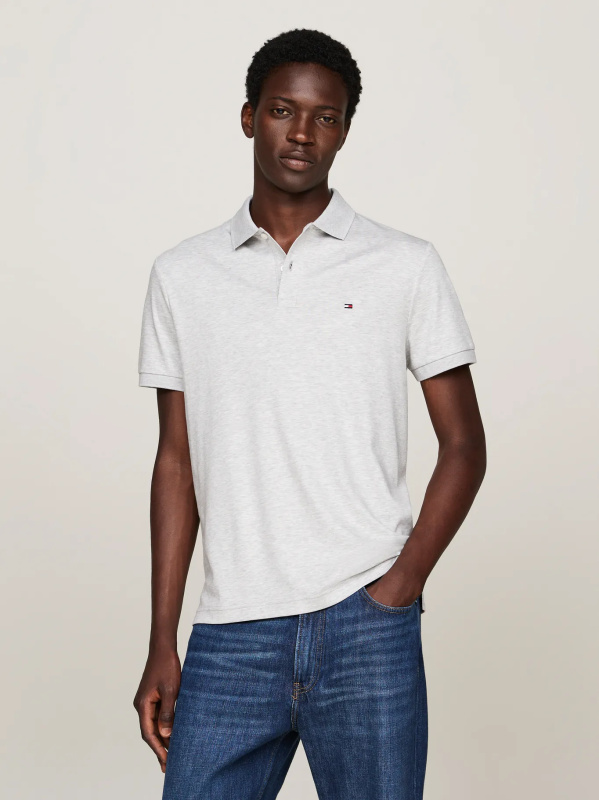Tommy Hilfiger pánské šedé polo tričko