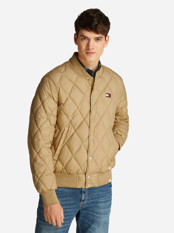Tommy Jeans pánský béžový bomber