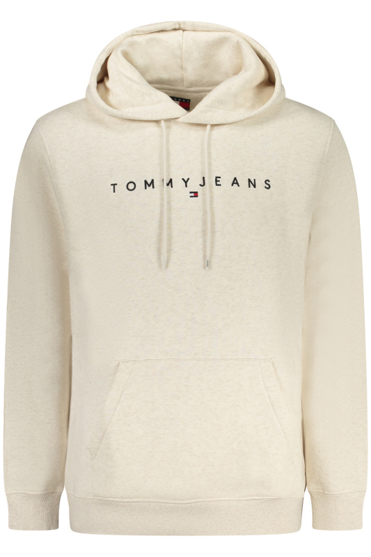 Tommy Jeans pánská krémová melírovaná mikina
