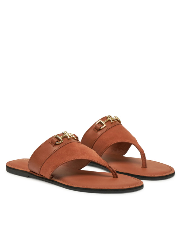 Tommy Hilfiger dámské hnědé žabky