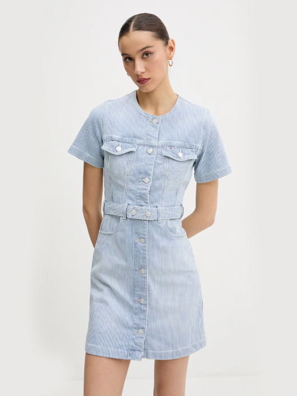Tommy Jeans dámské modré džínové šaty