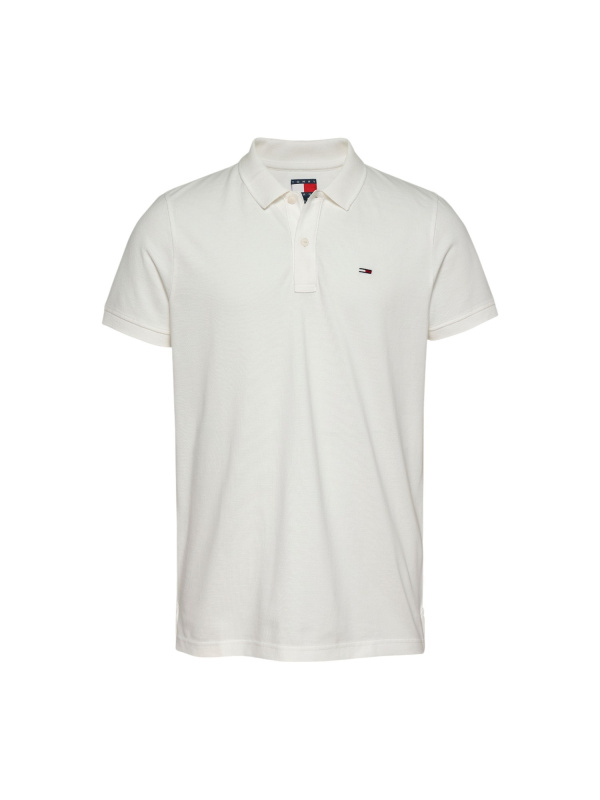 Tommy Jeans pánské bílé polo tričko