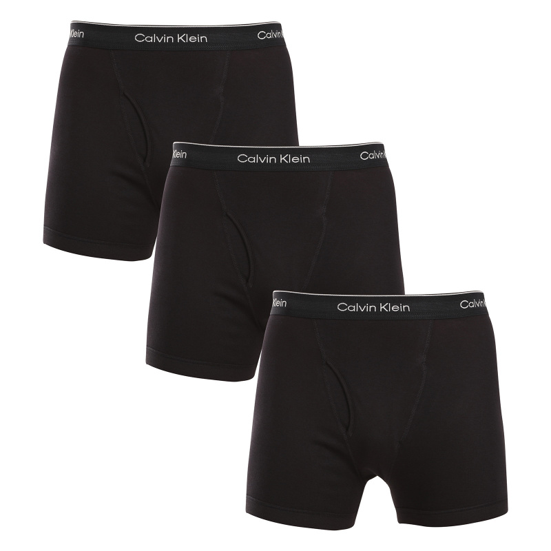 3PACK pánské boxerky Calvin Klein černé (NB4003A-001) S, trenky / trenýrky
