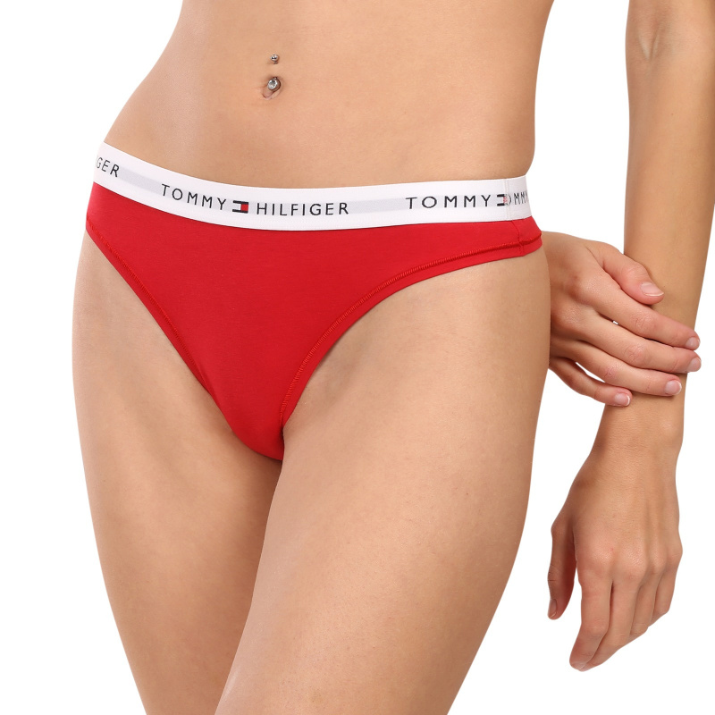Dámská tanga Tommy Hilfiger červená (UW0UW03835 XLG) M