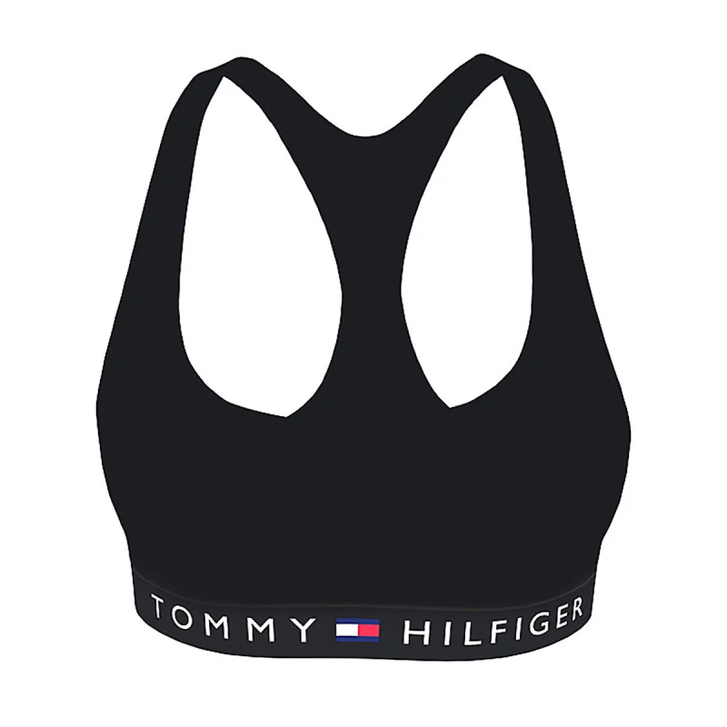 Dámská podprsenka Tommy Hilfiger mikroplyš černá (UW0UW03979 BDS) S