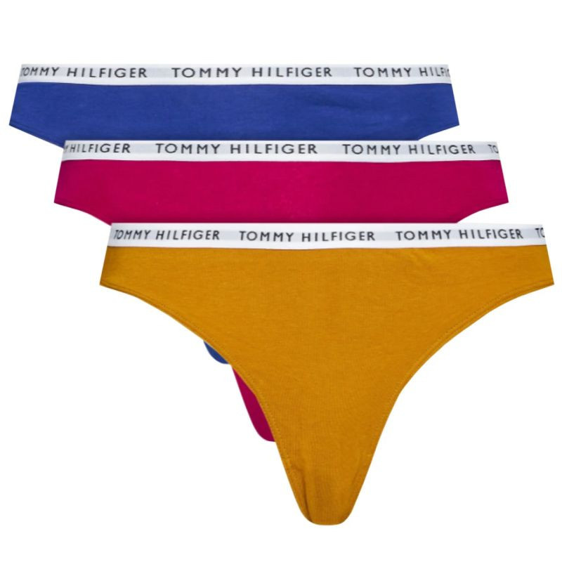 3PACK dámská tanga Tommy Hilfiger vícebarevná (UW0UW02829 0XH) XL
