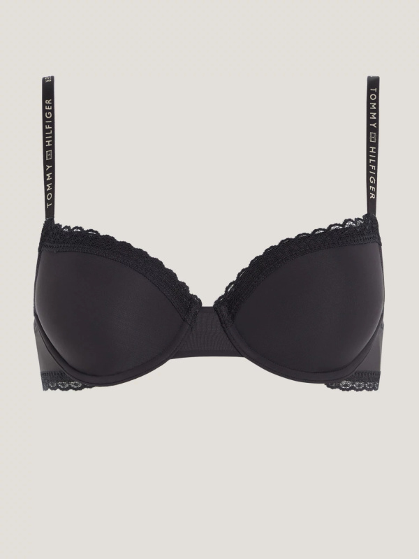 Dámská podprsenka TONAL LACE DEMI-CUP BRA UW0UW04546 BDS černá - Tommy Hilfiger 75B