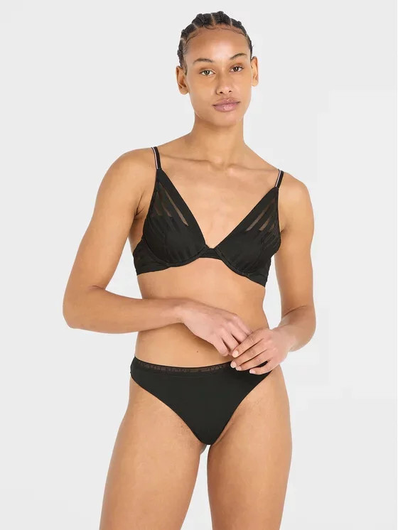 Dámská podprsenka UW0UW04744 BDS černá - Tommy Hilfiger 75B