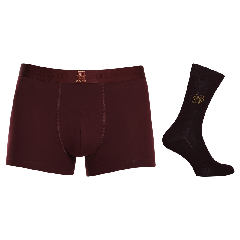 Pánský set Tommy Hilfiger boxerky a ponožky v dárkovém balení (UM0UM03040 0WM) XXL, trenky / trenýrky