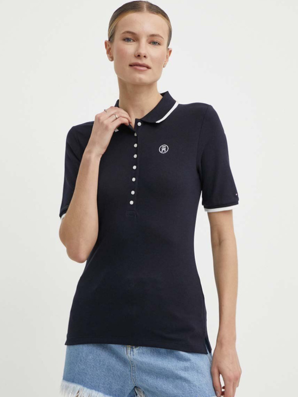 Tommy Hilfiger dámské tmavěmodré polo tričko