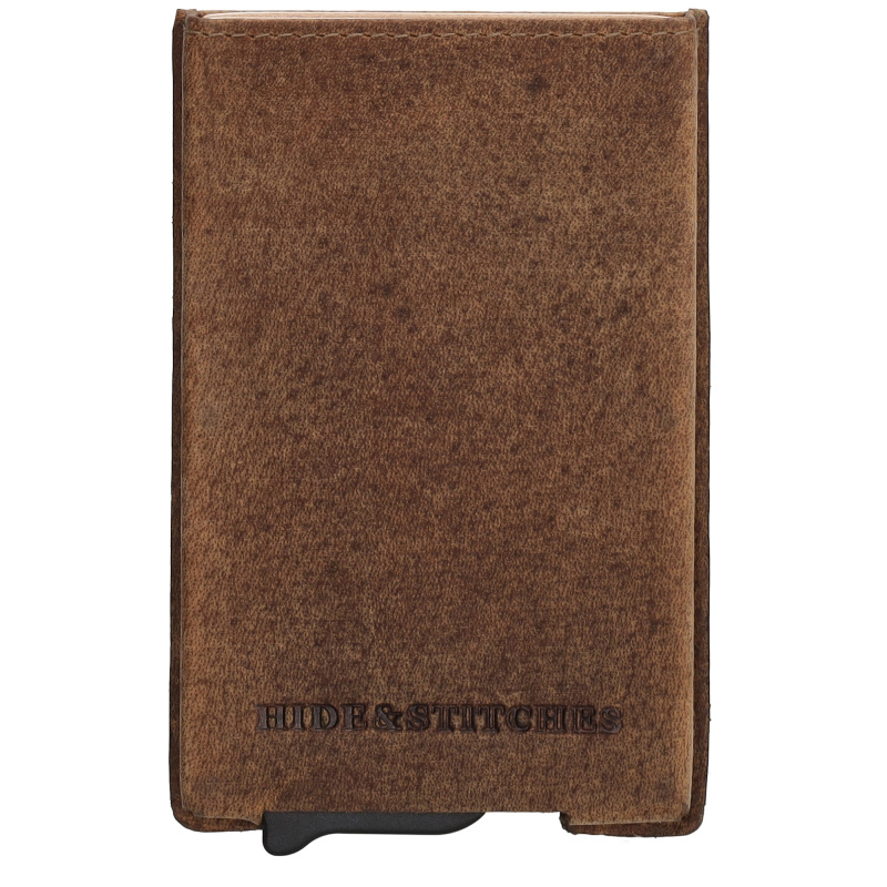 Kožená bezpečnostní peněženka Hide & Stitches - hnědá