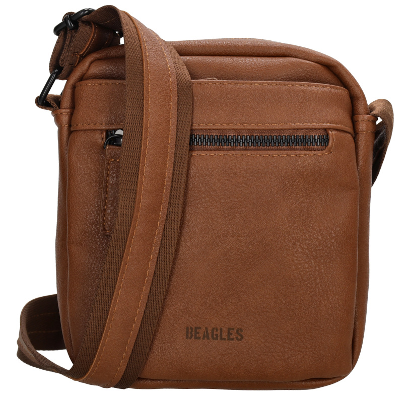 Beagles Toledo pánská crossbody taška 18x15x4 cm - koňaková