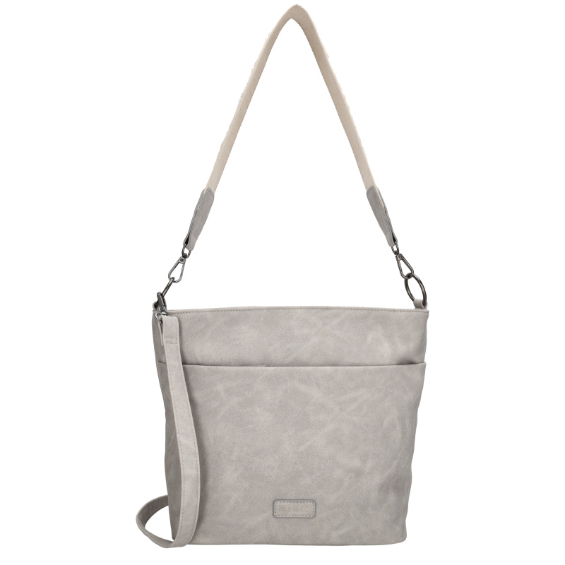 Dámská shopper taška Beagles Malaga - světle šedá