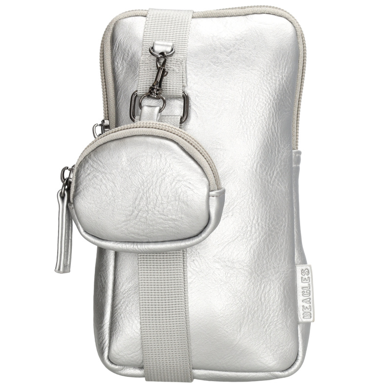 Beagles Ferro crossbody taška na mobil - stříbrná