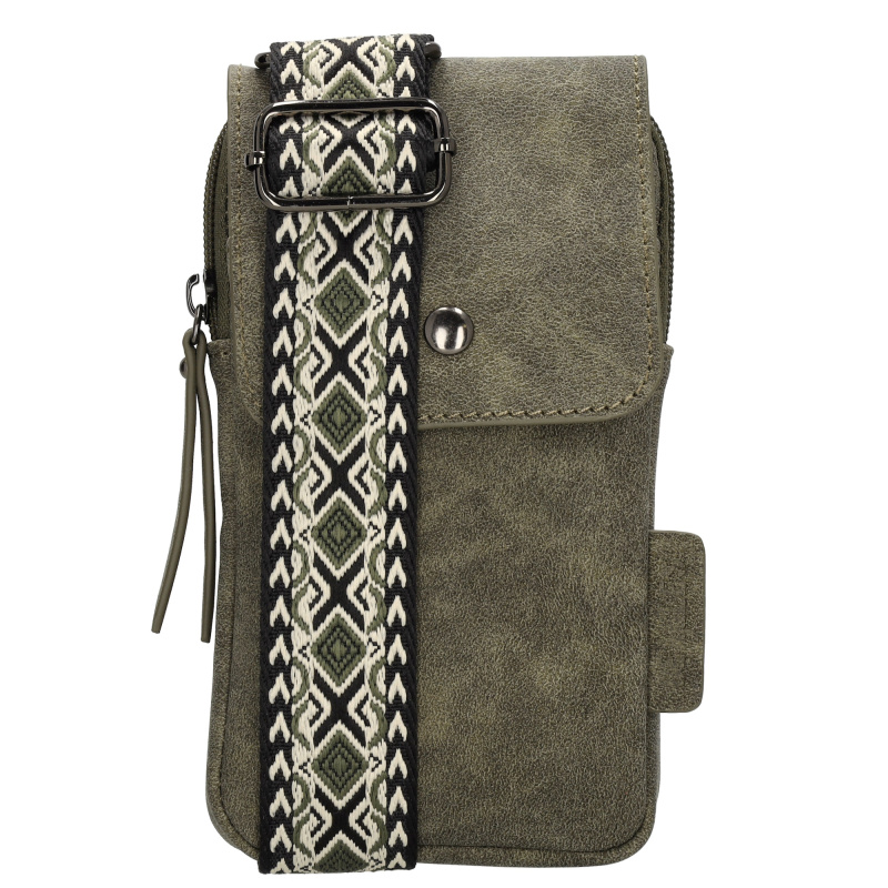 Beagles dámská crossbody taška na mobil Malaga - olivová