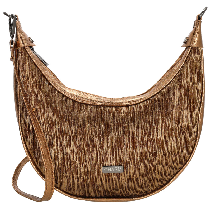 Elegantní moon bag Charm London Kingsway - bronzová