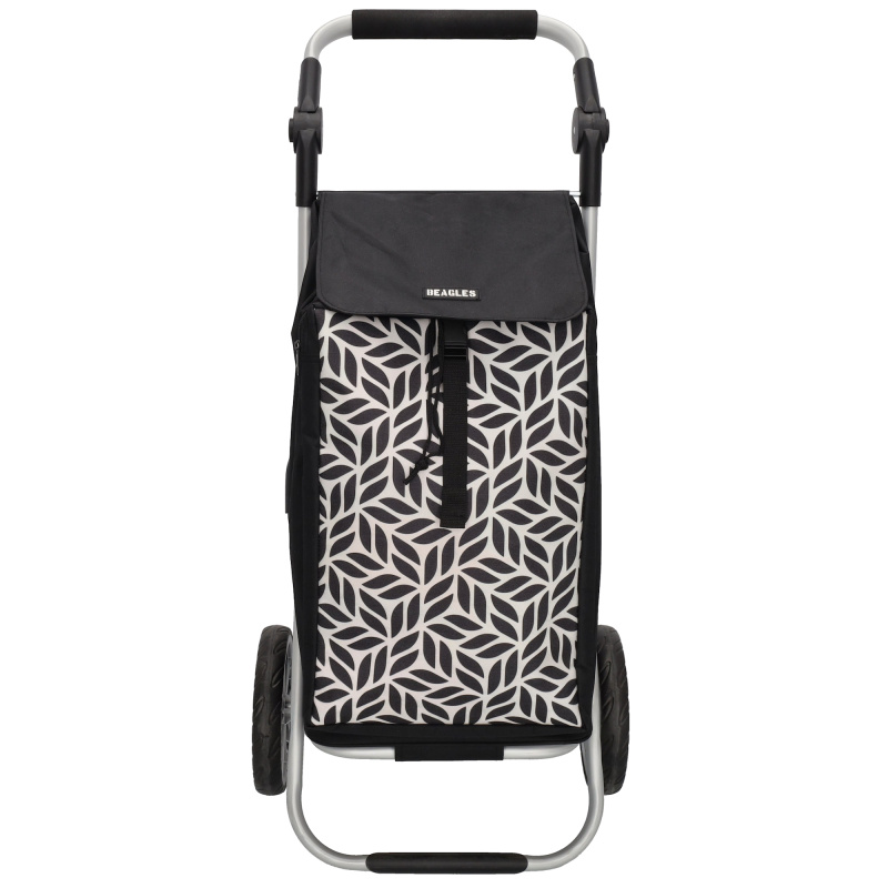 Nákupní taška na kolečkách Beagles Alberic Flower - bílá/květy 41,76L