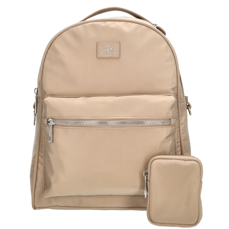 Dámský batoh s pouzdrem Charm London Odeon - světlá taupe