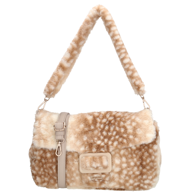 Dámská kabelka z měkké umělé kožešiny Charm London Alaska Deer - béžová