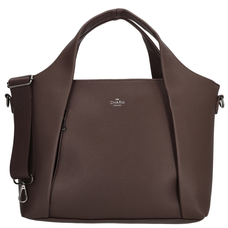 Prémiová kožená kabelka - Mulberry Street - Charm London - 15 L - tmavě hnědá